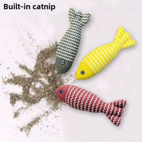 Pet Mint Fish Toy - Three Colors Are Randomly Issued, Shovel Officials Must Enter, Pet Mint Fish Toys, Suitable For Cats Of All Ages (Option: A random color)